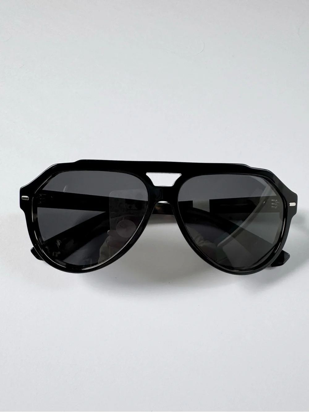 Dolce and Gabbana 4452 Black Pilot Sunglasses in Black/Grey Havana | NWT